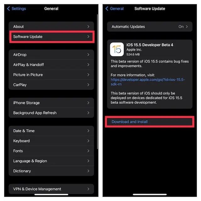 మీ iPhone లేదా iPadలో సాఫ్ట్వేర్ను నవీకరించండి